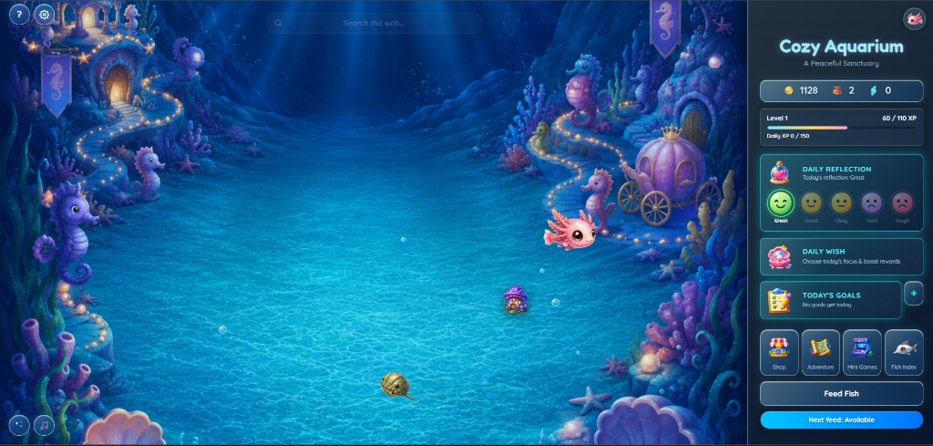 Cozy Aquarium Extension Screenshot