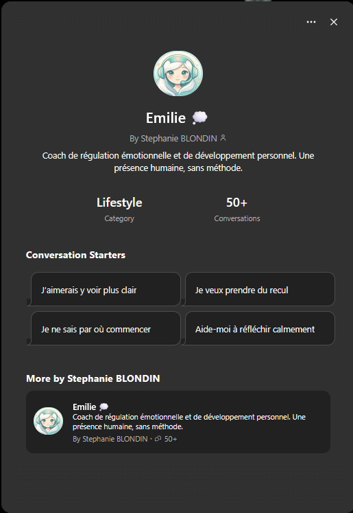 Emilie AI Coach Screenshot