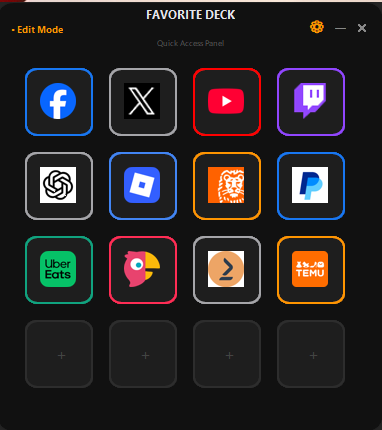 Favorite Deck Widget Screenshot